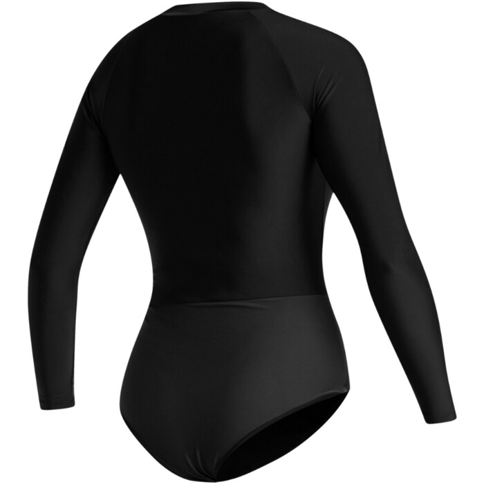 2024 Mystic Womens Jayde Long Sleeve Front Zip One Piece 35001.240181 - Black